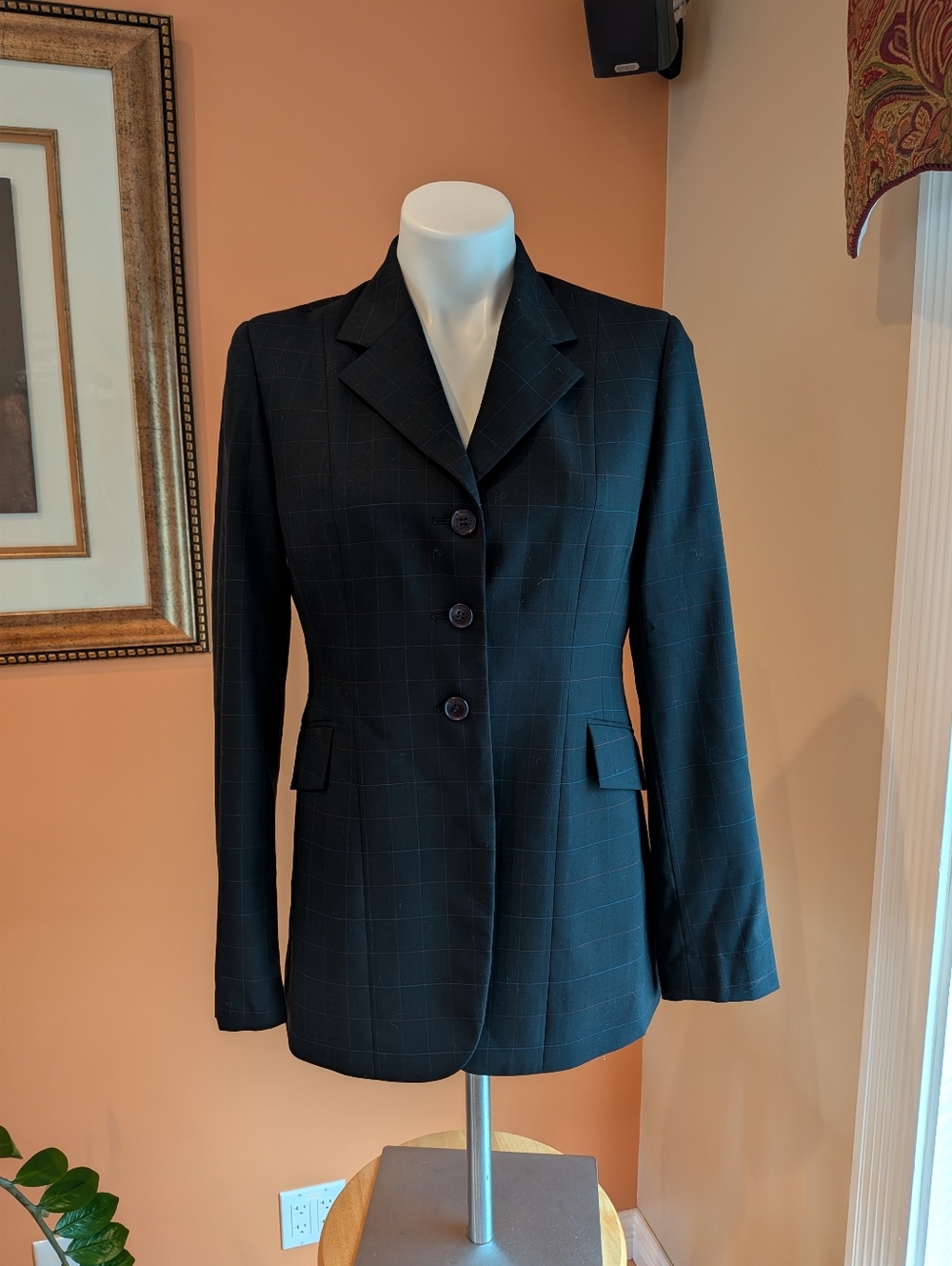 Ariat Black Windowpane Blazer Jacket